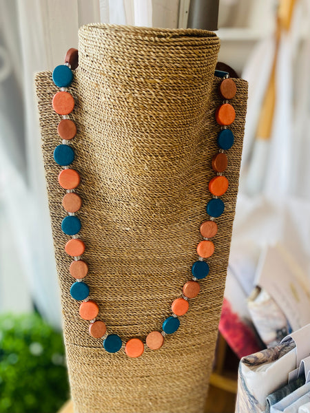 Handmade Wooden Disc Necklaces