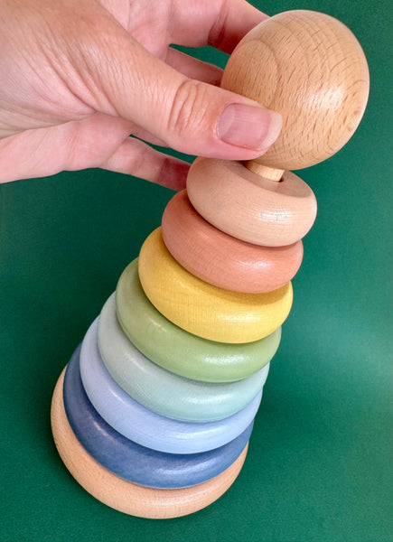 Wooden Stacking Ring Tower