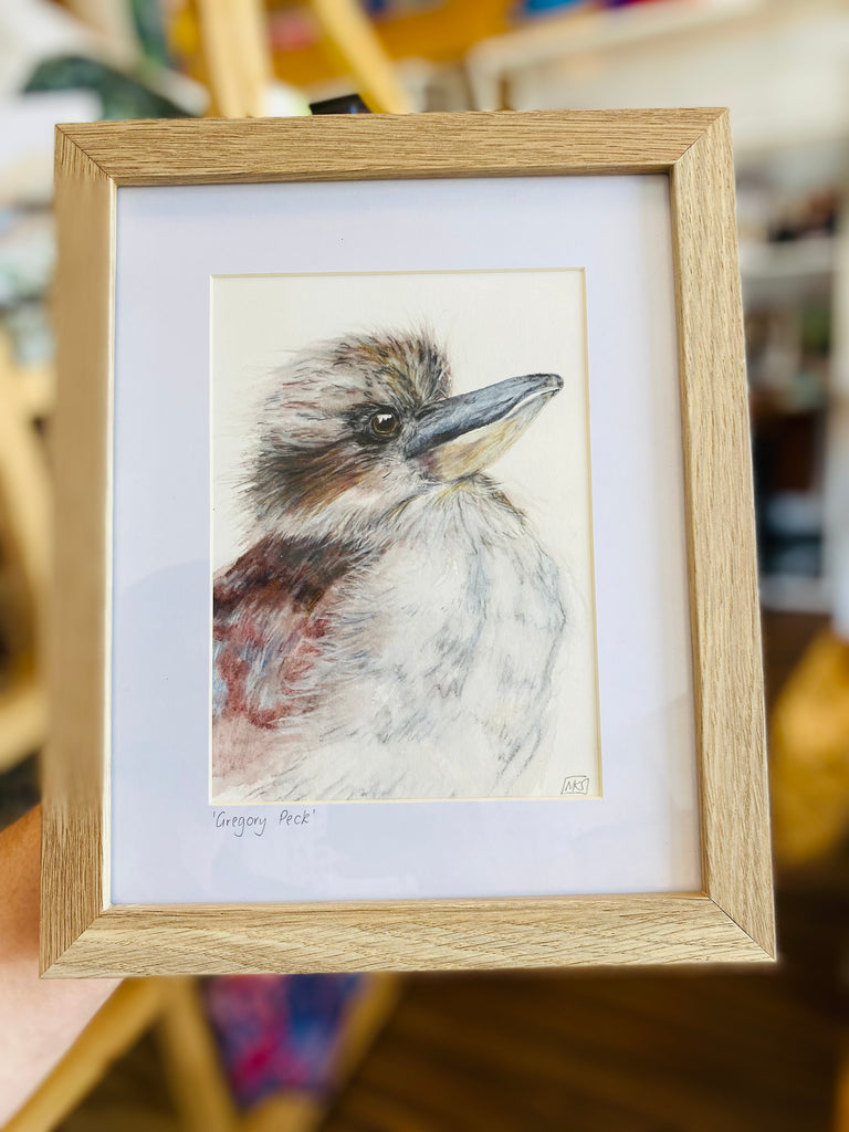 Art By Meredith - Kookaburra A5 wooden frame