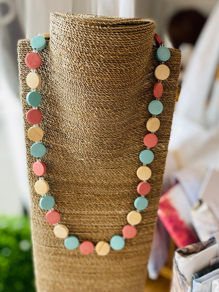 Handmade Wooden Disc Necklaces