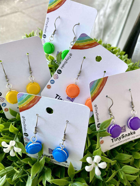 Tiny Snaks -  Bright Macarons Earrings