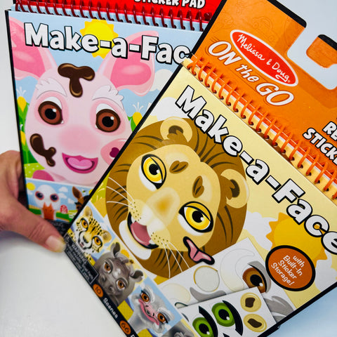 Melissa & Doug -On The Go - Make a  Face - Reusable Stickers