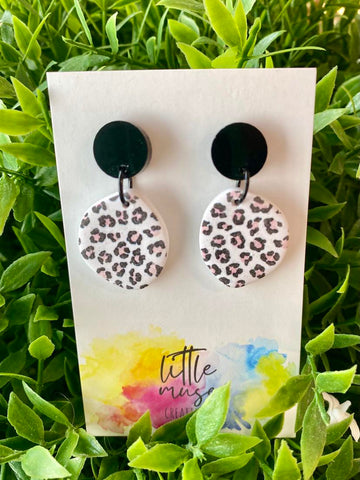 Little Muse Creations - Small Clay Stud Dangle earrings