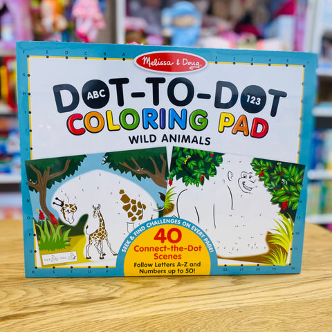 Melissa & Doug - Dot to Dot - Wild Animals Colouring Pad