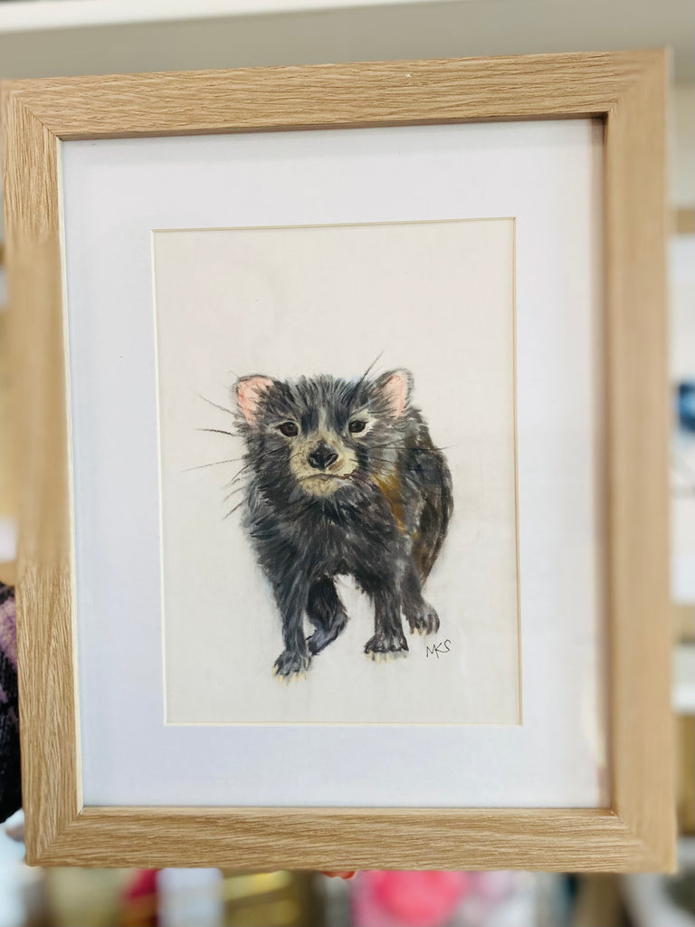 Art by Meredith - Tassie Devil Artwork framed