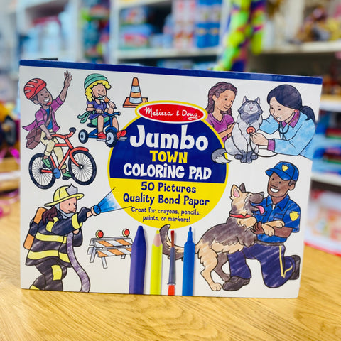 Melissa & Doug - Jumbo Town Colouring Pad