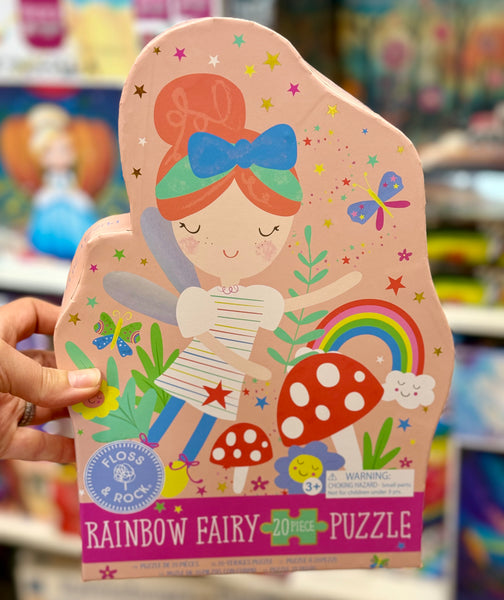 Floss & Rock 20 Pc Shaped Jigsaw Puzzle – Rainbow Fairy