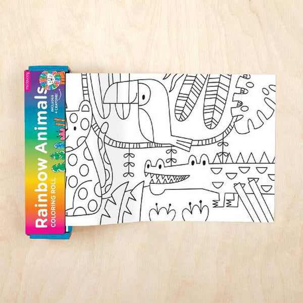 Mudpuppy Colouring Roll – Rainbow Animals