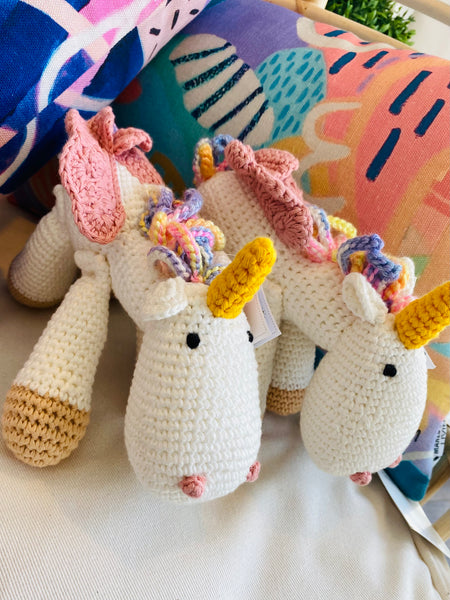 Rainbow Unicorn -  Cotton Crochet Plush Toy