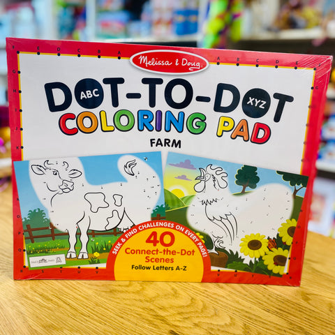 Melissa & Doug - ABC Dot-To-Dot Colouring Pad - Farm