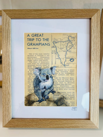 Art by Meredith - Grampians print with Koala Framed artwork