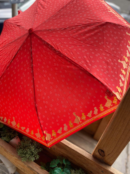 Hand Printed Ducks Design Umbrellas