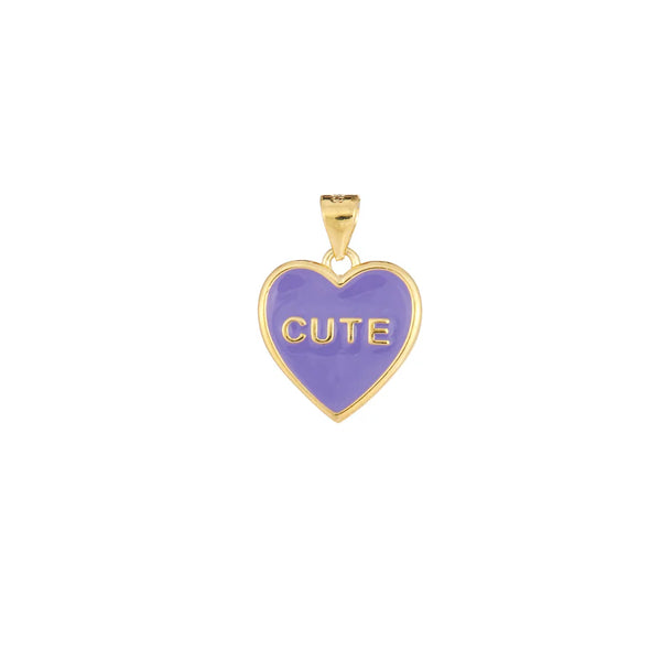 Cute & Brave Heart Charm Necklace