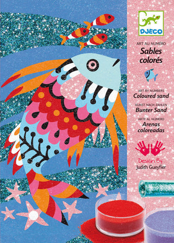 Djeco - Fish Rainbows-Sand & Glitter Art Kit