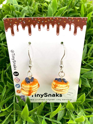 Tiny Snaks - Pancake Stack Earrings- Blueberry