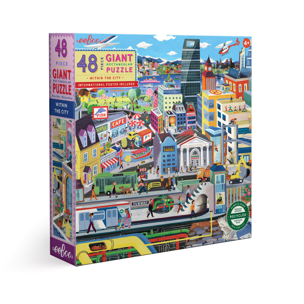 eeBoo 48 Pc Puzzle – Within the City