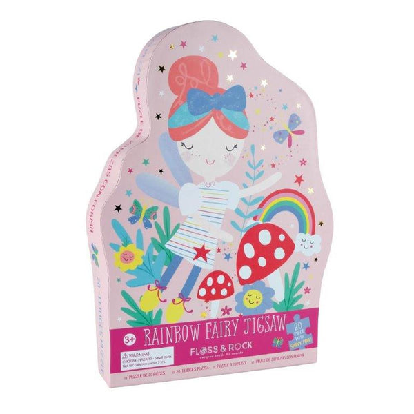 Floss & Rock 20 Pc Shaped Jigsaw Puzzle – Rainbow Fairy