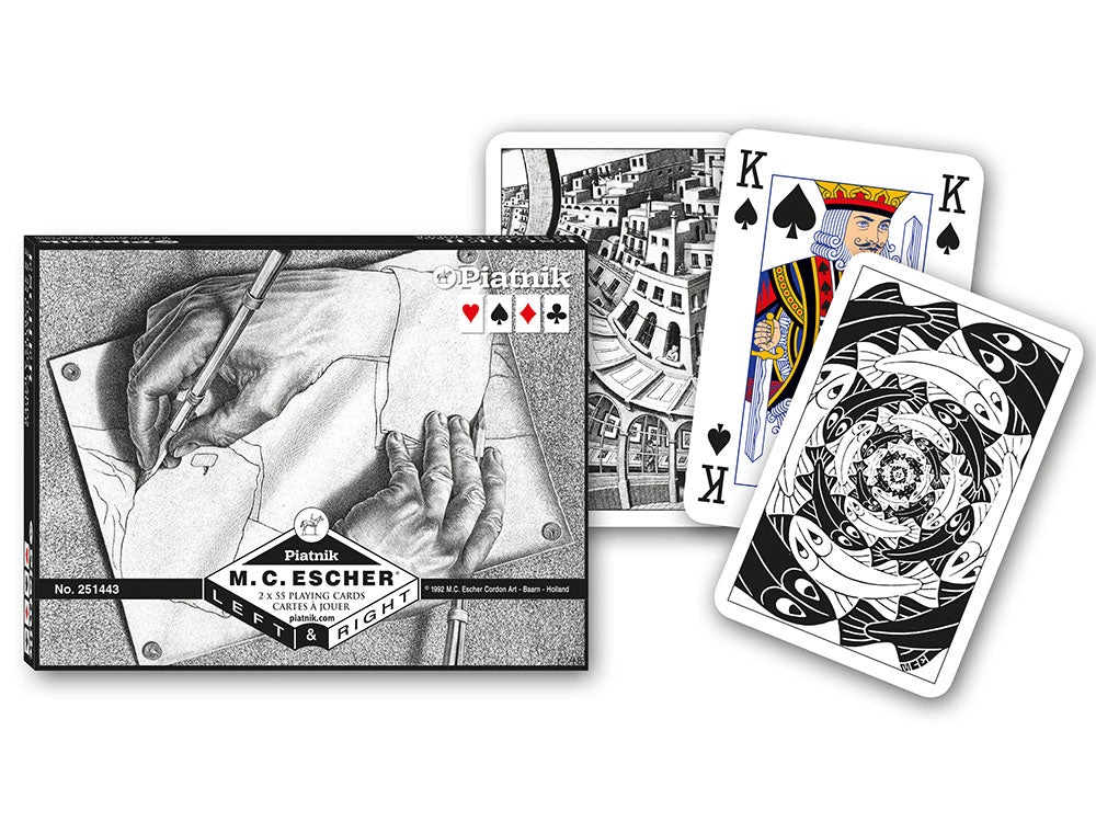 Escher - L & R BRIDGE DBL PLAYING CARDS  DECK