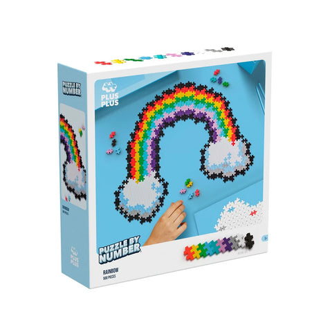 PLUS PLUS Puzzle by Number - RAINBOW 500pc