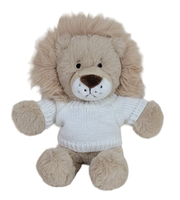 Petite Vous Nelson the Lion Mini Soft Toy - 17cm - With Jumper