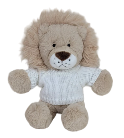 Petite Vous Nelson the Lion Mini Soft Toy - 17cm - With Jumper