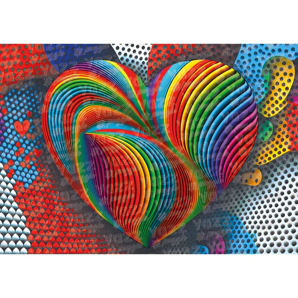 Yazz Puzzle - Rainbow Heart 1000pc