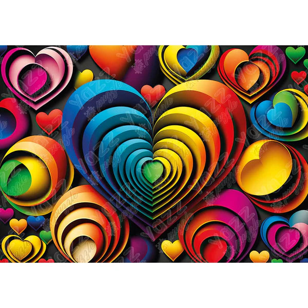 Yazz Puzzle - Colourful Heart 1000pc