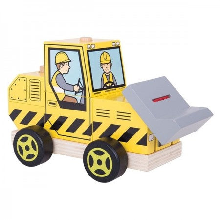 Bigjigs Toys-Stacking Bulldozer