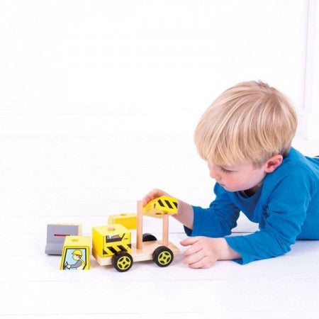 Bigjigs Toys-Stacking Bulldozer