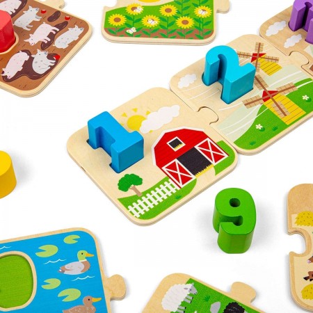 Bigjigs Toys - 1-10 Tile Puzzle