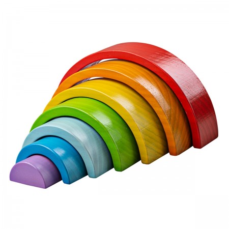 Bigjigs Toys - Wooden Stacking Rainbow - Small