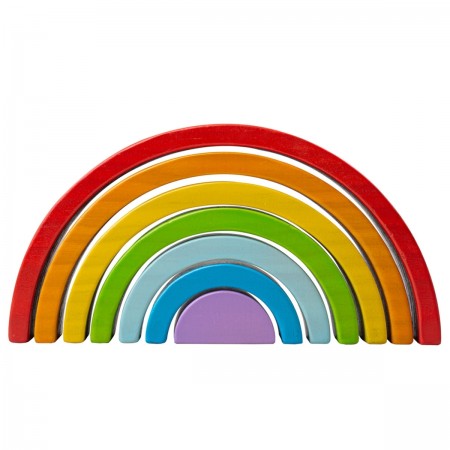 Bigjigs Toys - Wooden Stacking Rainbow - Small
