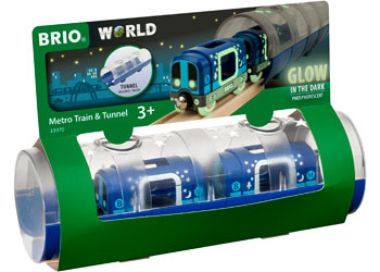 Brio - Glow in the Dark Metro Train & Tunnel 33970 - 3 pc