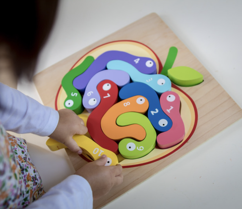 123 Worm Puzzle - Wooden Puzzle