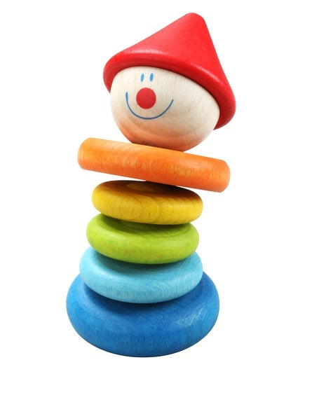 Wooden Clown Rattle