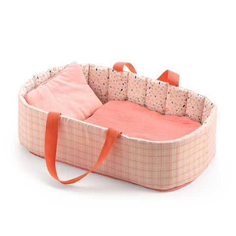 Pink Lines Doll Bassinet