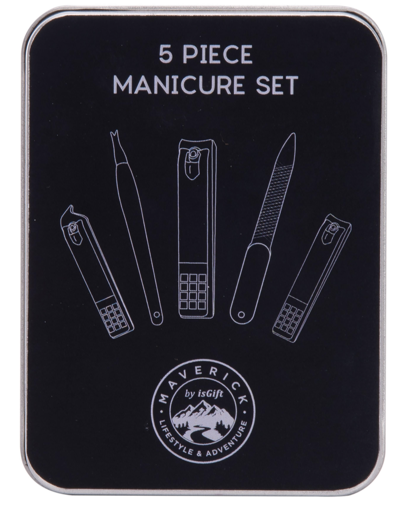 Maverick Manicure Tin  Set -5PC  -Black