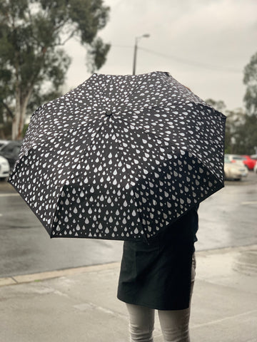Raindrops - Deluxe Adult Umbrella- Mini Maxi