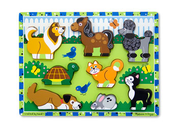 Melissa & Doug - Wooden Chunky Puzzle - Pets